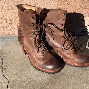 Frye lace up boots